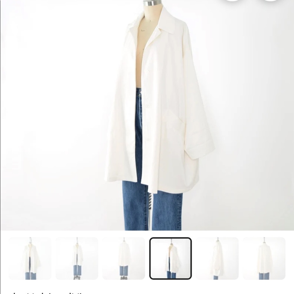 Nicole Miller (plus size: 22). A-line matte satin swing coat.